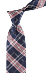 Tommy Hilfiger Men's Marley Plaid Tie - Navy/pink