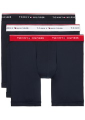 Tommy Hilfiger Mens Micro Classic 3-pack Boxer Briefs Navy W/Primary Red Waistband Navy W/White Waistband Navy W/Navy Waistband  US