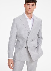 Tommy Hilfiger Men's Modern-Fit Double-Breasted Linen Suit Jacket - Sage