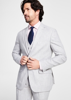 Tommy Hilfiger Men's Modern-Fit Flex Stretch Linen Suit Jacket - Light Grey