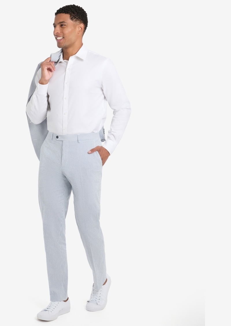 Tommy Hilfiger Men's Modern-Fit Solid Cotton Pants - Blue/white