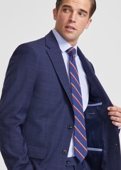 Tommy Hilfiger Men's Modern-Fit Stretch Wool Blend Plaid Suit Jacket - Blue