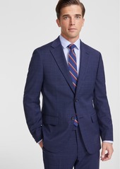 Tommy Hilfiger Men's Modern-Fit Stretch Wool Blend Plaid Suit Jacket - Blue