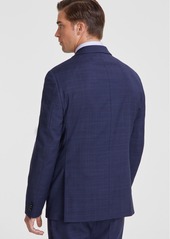 Tommy Hilfiger Men's Modern-Fit Stretch Wool Blend Plaid Suit Jacket - Blue