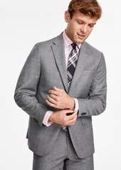 Tommy Hilfiger Men's Modern-Fit Stretch Wool Suit Jacket - Grey Camel Plaid