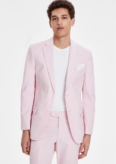 Tommy Hilfiger Men's Modern-Fit Th Flex Stretch Chambray Suit Separate Jacket - Light Pink