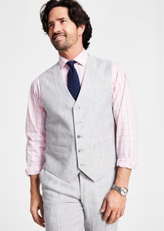 Tommy Hilfiger Men's Modern-Fit Th Flex Stretch Linen Suit Vest - Light Grey