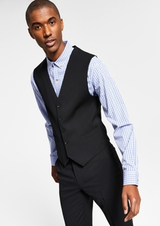Tommy Hilfiger Men's Modern-Fit Wool Th-Flex Stretch Suit Suit Vest - Black