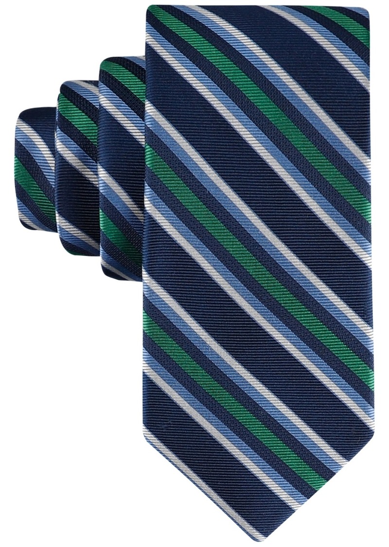 Tommy Hilfiger Men's Moshe Multi-Stripe Tie - Navy/green