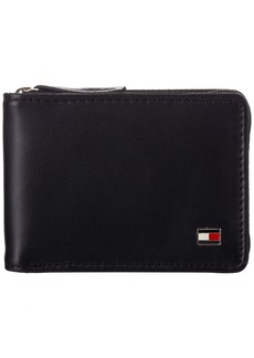 Tommy Hilfiger Men's Genuine Leather Slim Ziparound Wallet