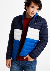 Tommy Hilfiger Men's Packable Quilted Puffer Jacket - Mid/Ice/Red Combo (Muf)