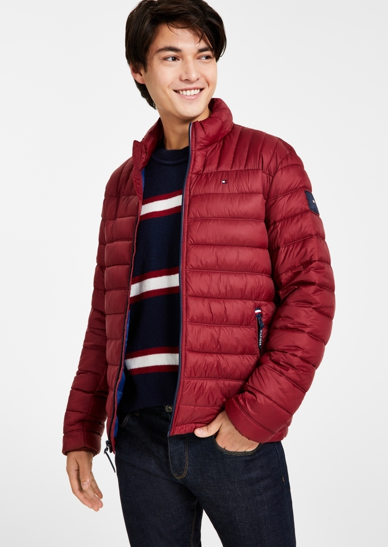 Tommy Hilfiger Men's Packable Quilted Puffer Jacket - Red