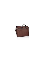 Tommy Hilfiger Men's Pebble Faux-Leather Leo Messenger Bag - Brown