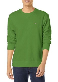 Tommy Hilfiger Men's Plain Crewneck Sweatshirt CLOVER GREEN XS