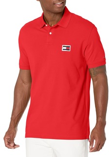Tommy Hilfiger Men's Pride Short Sleeve Polo Shirt in Regular Fit Racing RED XL