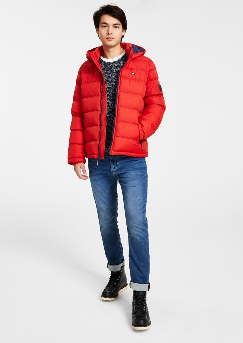 Tommy Hilfiger Men's Quilted Puffer Jacket, Created for Macy's - Orange