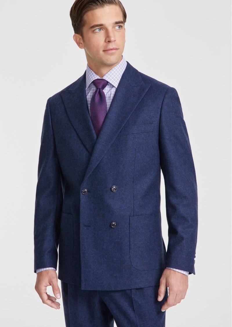 Tommy Hilfiger Men's Relaxed Modern-Fit Wool Tweed Db Suit Jacket - Navy