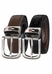 Tommy Hilfiger Men's Leather Reversible Belt (Pack of 1)Brown/black