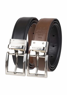 Tommy Hilfiger Men's Reversible Belt Black/Brown Silver