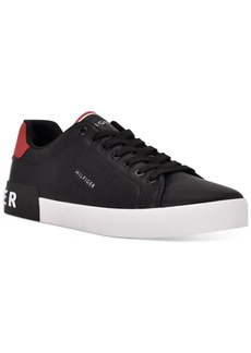 Tommy Hilfiger Men's Rezmon Lace Up Low Top with H Logo Sneakers - Black