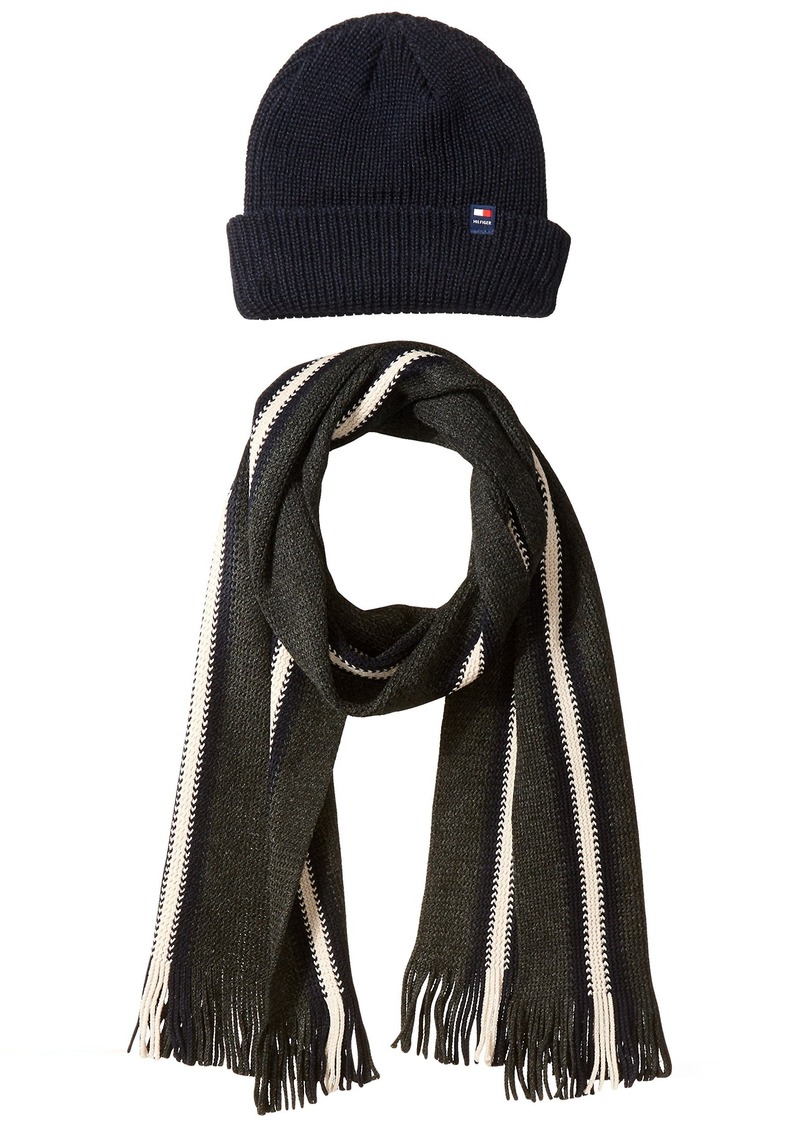 tommy hilfiger hat and scarf set