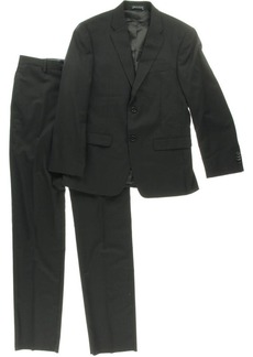 Tommy Hilfiger Men's Shadow Stripe 2 Button Side Vent Trim Fit Suit