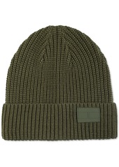 Tommy Hilfiger Men's Shaker Cuff Hat Beanie with Ghost Patch - Army Green