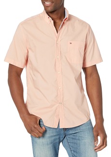 Tommy Hilfiger mens Short Sleeve in Classic Fit Button Down Shirt   US