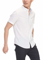 Tommy Hilfiger Men's Short Sleeve Button Down Shirt in Custom Fit