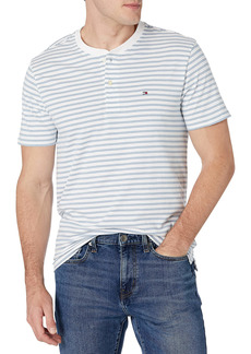 Tommy Hilfiger mens Tommy Hilfiger Men's Short Sleeve in Custom Fit Henley Shirt   US