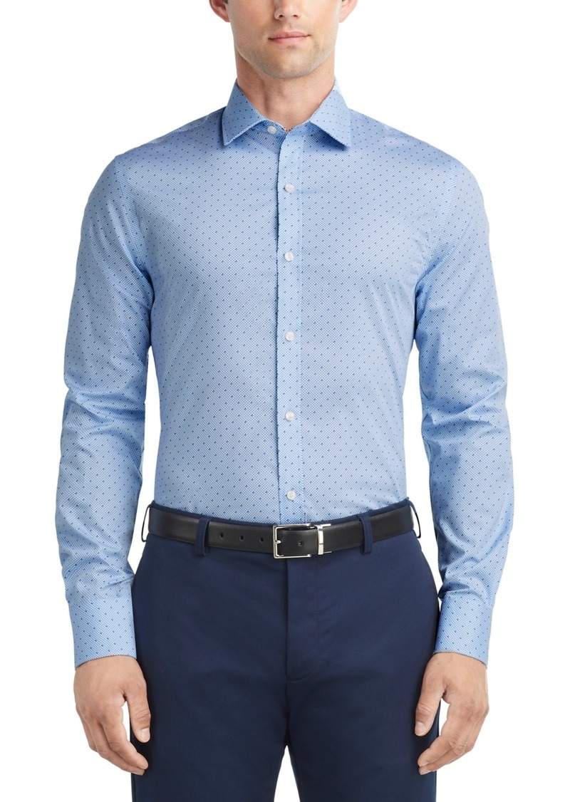 Tommy Hilfiger Men's Slim-Fit Wrinkle-Free Stretch Twill Dress Shirt - TH Light Blue