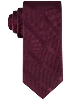 Tommy Hilfiger Men's Solid Textured Stripe Tie - Burgundy