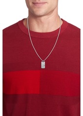 Tommy Hilfiger Men's Stainless Steel Dog Tag Pendant Necklace - Silver