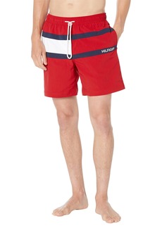 Tommy Hilfiger mens With Drawcord Closure Swim Trunks Apple Red  US