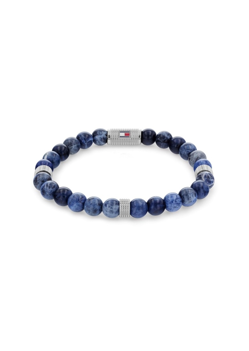 Tommy Hilfiger Men's Stone Beaded Bracelet - Blue