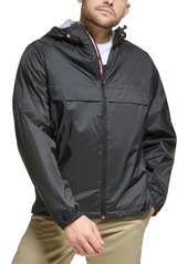Tommy Hilfiger Men's Stretch Hooded Zip-Front Rain Jacket - Navy