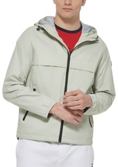 Tommy Hilfiger Men's Stretch Hooded Zip-Front Rain Jacket - Navy