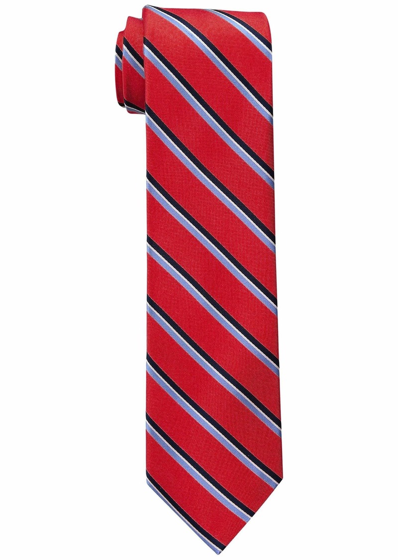 Tommy Hilfiger Men's Stripe Tie Red