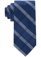 Tommy Hilfiger Men's Striped Grid Tie - Navy