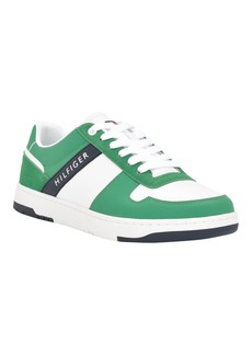 Tommy Hilfiger Men's Tedric Low Top Lace Up Court Sneakers - Green, White Multi