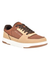 Tommy Hilfiger Men's Tenito Lace Up Low Top Sneakers - Dark Brown, Cognac