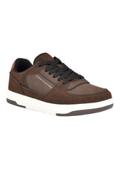 Tommy Hilfiger Men's Tenito Lace Up Low Top Sneakers - Dark Brown, Cognac