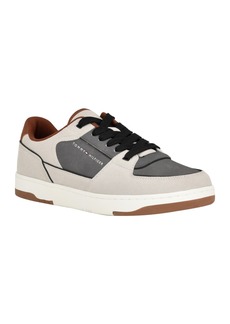 Tommy Hilfiger Men's Tenito Lace Up Low Top Sneakers - Light Gray, Medium Brown Multi