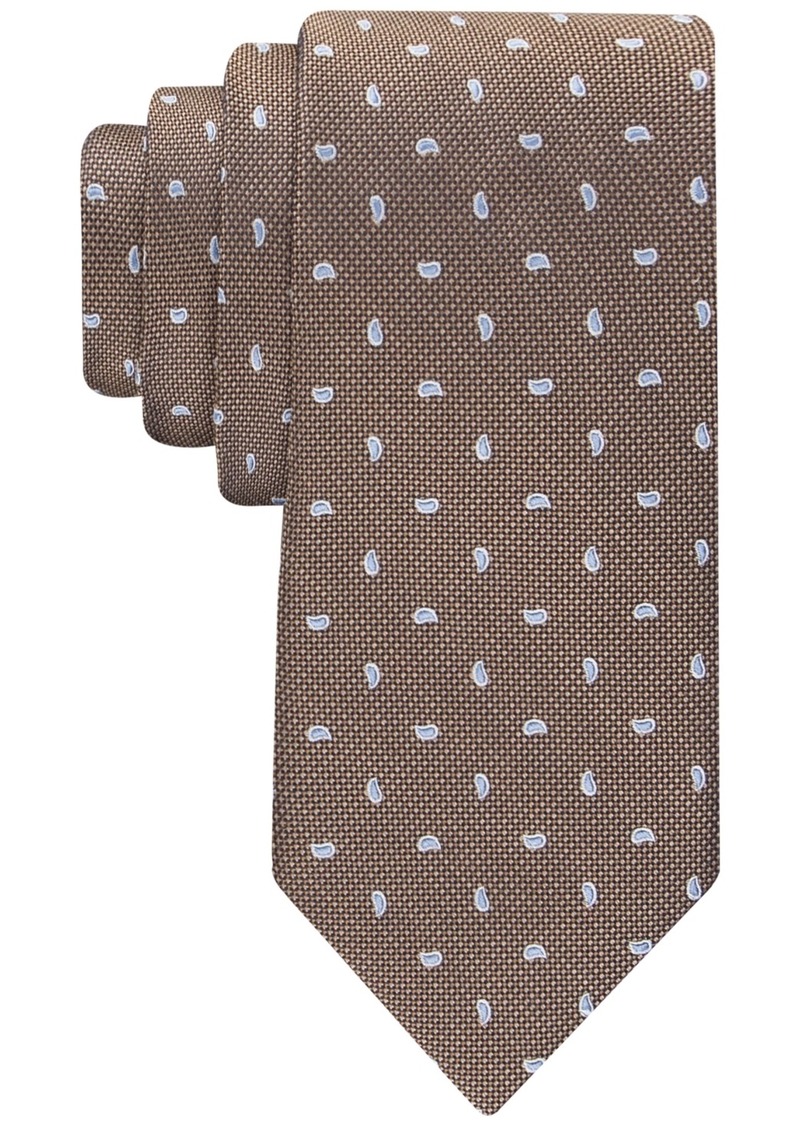 Tommy Hilfiger Men's Textured Ground Pine Tie - Taupe