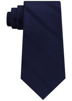 Tommy Hilfiger Men's Textured Woven Stripe Silk Tie - Navy
