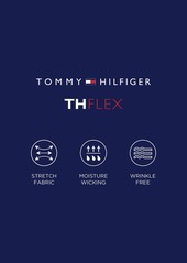 Tommy Hilfiger Men's Flex Regular Fit Wrinkle Free Stretch Twill Dress Shirt - White