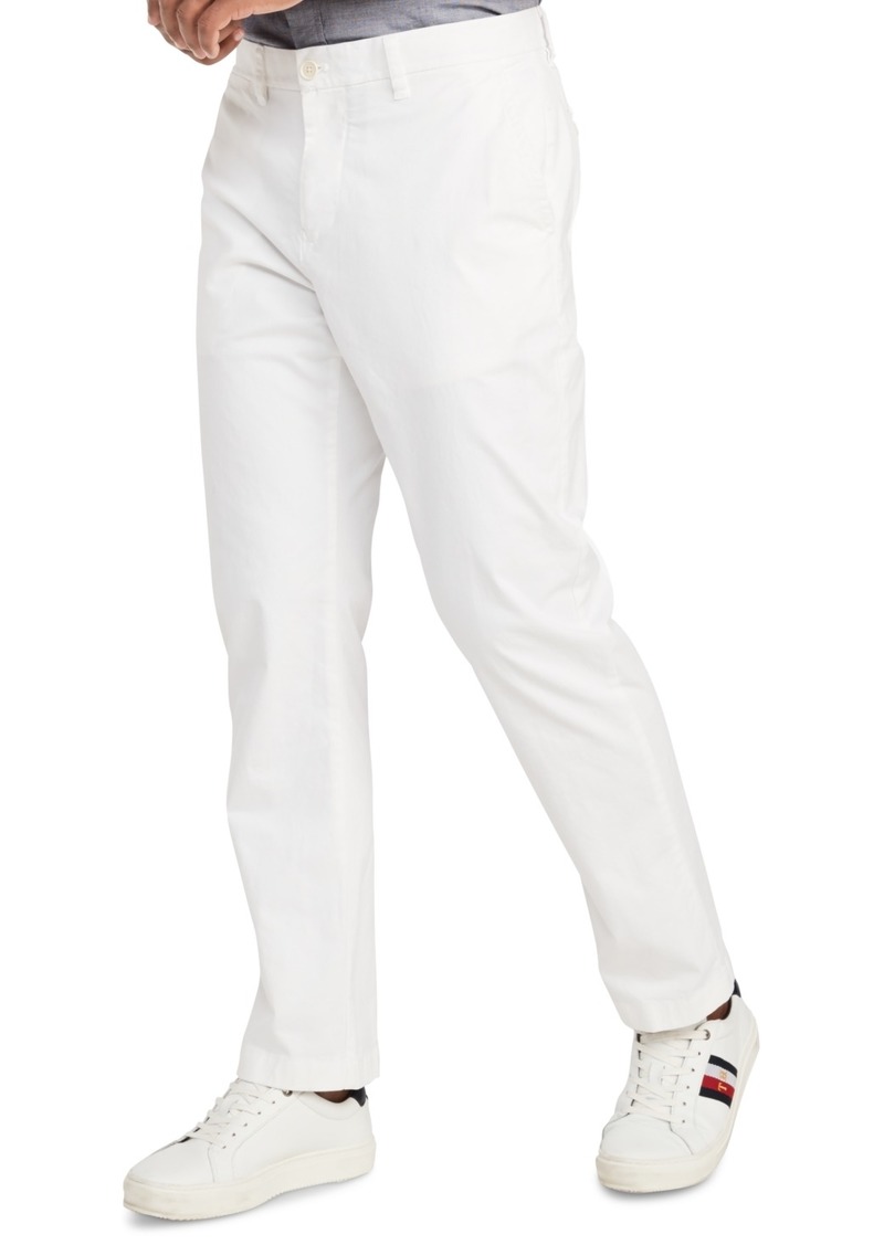 Tommy Hilfiger Men's Big & Tall Th Flex Stretch Custom-Fit Chino Pants - Bright White