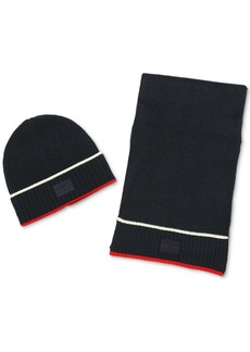 Tommy Hilfiger Men's Tipped Beanie & Scarf Set - Desert Sky