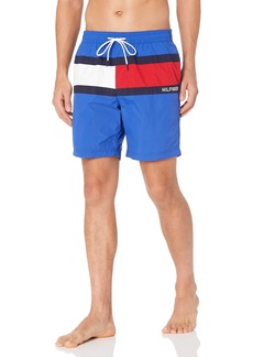 Tommy Hilfiger mens 7Â” Flag With Quick Dry Swim Trunks   US