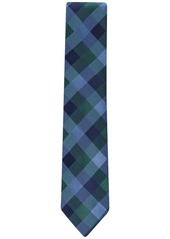 Tommy Hilfiger Men's Tonal Buffalo Check Tie - Navy Taupe